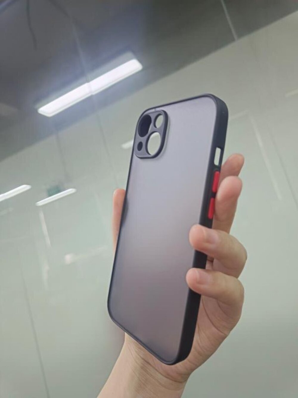 Smoky Frosted Red Accent Case